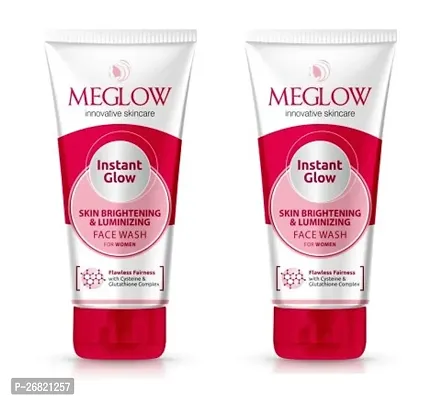 Meglow Instant Glow Fairness Face Wash For Women (Pack Of 2)-thumb0