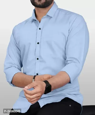 Classic Cotton Blend Casual Shirts for Men-thumb0