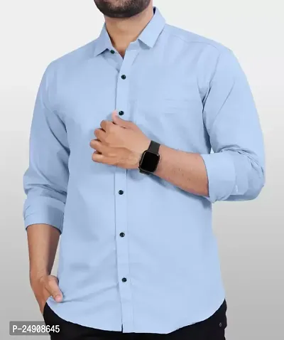 Classic Cotton Blend Casual Shirts for Men-thumb5