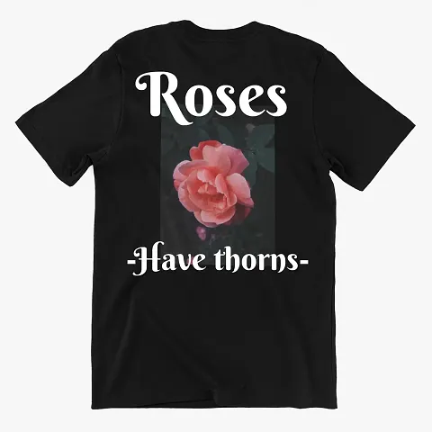 Roses Have Thorns Black Overszied T-Shirt| XET-ERAXL