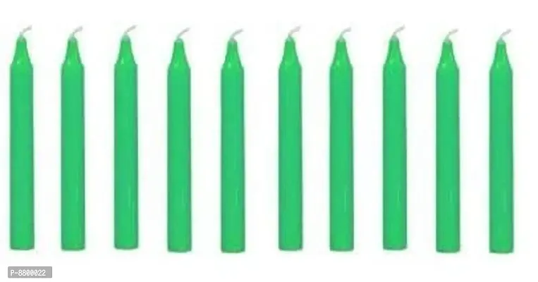 Pack of 10 pcs 5 Inch14mm Premium Light Green Taper Candles 5 Inch, Light Green  Household Candles (Pack of 10 Pcs) (5 INCH, 14mm) (Light Green)