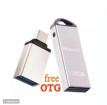 Realstic 128GB PENDRIVE HIGH SPEED 128 GB Pen Drive Silver 128gb pendrive-thumb0