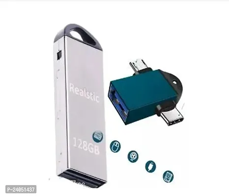 Realstic 128gb pendrive 2x1 multi otg 1 free XHDRFJXCJTHCGFXDCC