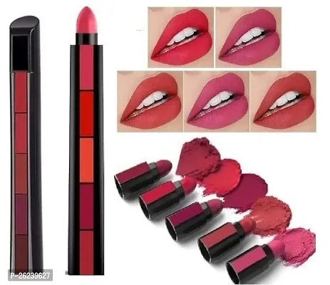 HARDAN 5 in 1 Forever Creamy Matte Lipstick, The Red Edition Pack of 2  (The Fab Red Edition, 15 g)-thumb0