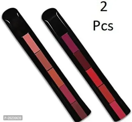 HARDAN Fab Beauty 5 in 1 Velvet Creamy Matte Lipstick, The Red  Nude Pack of 2  (The Fab Red and Nude Edition, 15 g)