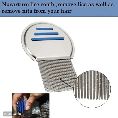 Stainless Steel Lice Treatment Comb for Head Lice Remover Lice Egg Removal Comb-thumb0