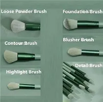 13 Piece Makeup Brushes for Eyeshadow, Powder, Blush, Foundation Blending Brush Set with Portable Pouch Fix+ Brushes-thumb2