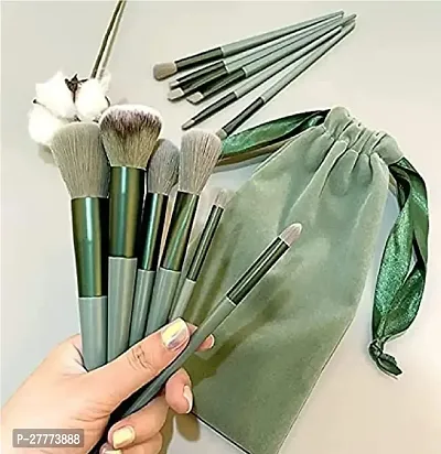 Fix+ Plus 13pcs Makeup Brush Set Makeup with Green Bag Synthetic Compatible Tool Kit-thumb0