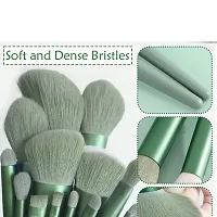 Fix+ Plus 13pcs Makeup Brush Set Makeup with Green Bag Synthetic Compatible Tool Kit-thumb3
