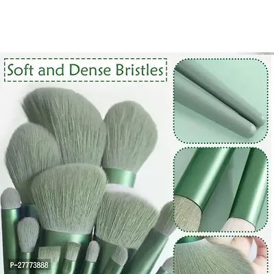 Fix+ Plus 13pcs Makeup Brush Set Makeup with Green Bag Synthetic Compatible Tool Kit-thumb4