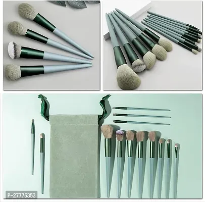 Professional Makeup Brush Set - 13 Piece Makeup Brushes for Eyeshadow, Powder, Blush, Foundation Fix+ Brush Set with Portable Pouch-thumb0