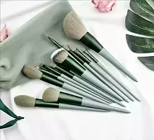 Professional 13pc Celebrity Makeup Brush Set With Soft Fluffy Pouch Cosmetic Makeup Brush | Multicolor | Pack of 13-thumb1