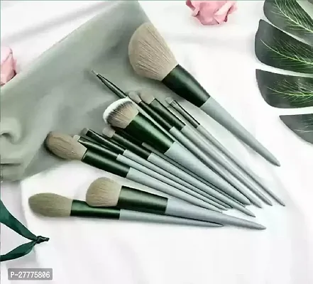 Professional 13pc Celebrity Makeup Brush Set With Soft Fluffy Pouch Cosmetic Makeup Brush | Multicolor | Pack of 13-thumb2