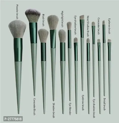 Makeup Brushes With Brush Holder/Pouch Fix+ Combo of 13 Brushes for Beginner and Professionals-thumb2