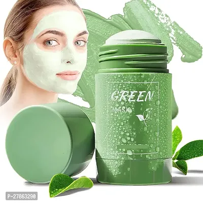 Green Tea Cleansing Mask Stick for Face | For Blackheads, Whiteheads  Oil Control | Green Mask Stick for Men and Women-thumb3