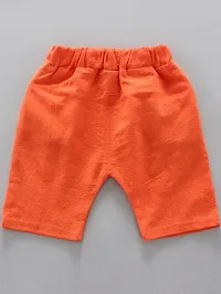 Half Sleeves Thor Print Shirt  Shorts Set - White  Orange-thumb2