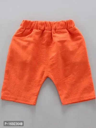 Half Sleeves Thor Print Shirt  Shorts Set - White  Orange-thumb3