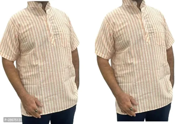 Stylish Multicoloured Cotton Casual Shirt For Men Pack Of 2-thumb0