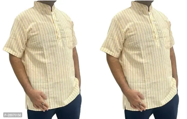 Stylish Multicoloured Cotton Casual Shirt For Men Pack Of 2-thumb0