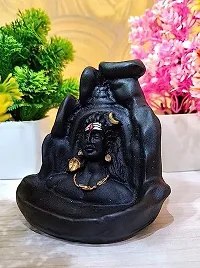 Shivam Fashionn Adiyogi Dhyana Mudra Idol Fountain Smoke Backflow Cone Incense Holder Decorative Showpiece Smoke Backflow-thumb2