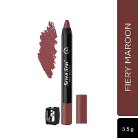 Seven Seas Non Transfer Crayon Lipstick Bold and Silky Matte Finish Lipstick, Lasts Up to 24 hours | Lipstick Matte Finish | Waterproof | Won't Smudge Crayon lipstick (Fiery Marron)-thumb1