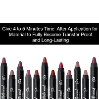 Seven Seas Non Transfer Crayon Lipstick Bold and Silky Matte Finish Lipstick, Lasts Up to 24 hours | Lipstick Matte Finish | Waterproof | Won't Smudge Crayon lipstick (Fiery Marron)-thumb4