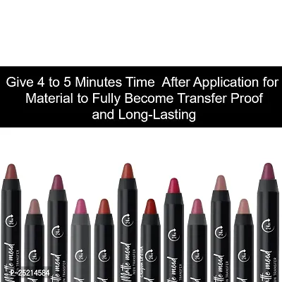 Seven Seas Non Transfer Crayon Lipstick Bold and Silky Matte Finish Lipstick, Lasts Up to 24 hours | Lipstick Matte Finish | Waterproof | Won't Smudge Crayon lipstick (Fiery Marron)-thumb5