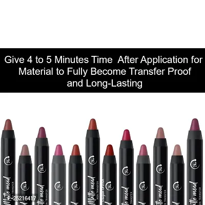 Seven Seas Non Transfer Crayon Lipstick Bold and Silky Matte Finish Lipstick, Lasts Up to 24 hours | Lipstick Matte Finish | Waterproof | Won't Smudge Crayon lipstick (Red Apple)-thumb5