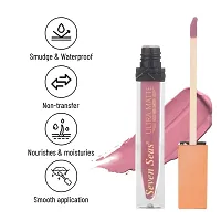 Seven Seas Ultra Smooth Matte Liquid Lipstick Smooth Lip Color, Weightless Finish, Silky Matte Finish, Iconic Lip, Matte Finish (Castro 1)-thumb4