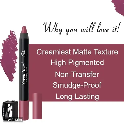 Seven Seas Lipstick Long Lasting Crayon | Lipstick Matte Finish | Waterproof | Lip Crayon lipstick-thumb2