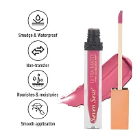 Seven Seas Ultra Smooth Matte Liquid Lipstick Smooth Lip Color, Weightless Finish, Silky Matte Finish, Iconic Lip, Matte Finish (Medium Carmine)-thumb4