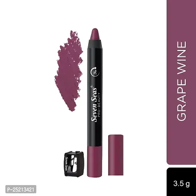 Seven Seas Non Transfer Crayon Lipstick Bold and Silky Matte Finish Lipstick, Lasts Up to 24 hours | Lipstick Matte Finish | Waterproof | Won't Smudge Crayon lipstick (Grape Wine)-thumb4