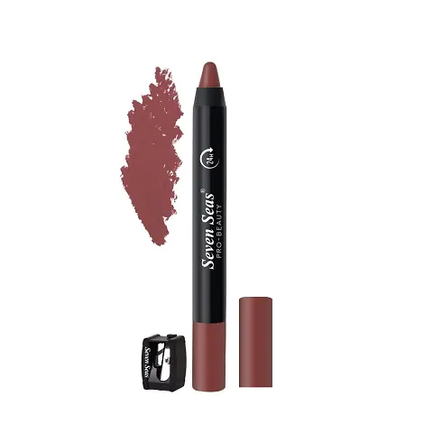 Seven Seas Non Transfer Crayon Lipstick Bold and Silky Matte Finish Lipstick, Lasts Up to 24 hours | Lipstick Matte Finish | Waterproof | Won't Smudge Won't Budge Lip Crayon lipstick