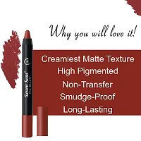 Seven Seas Non Transfer Crayon Lipstick Bold and Silky Matte Finish Lipstick, Lasts Up to 24 hours | Lipstick Matte Finish | Waterproof | Won't Smudge Crayon lipstick (Red Apple)-thumb1