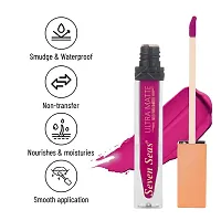 Seven Seas Ultra Smooth Matte Liquid Lipstick Smooth Lip Color, Weightless Finish, Silky Matte Finish, Iconic Lip, Matte Finish (Nightshadz)-thumb4