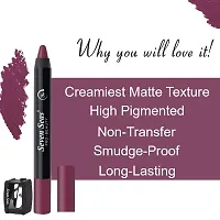 Seven Seas Non Transfer Crayon Lipstick Bold and Silky Matte Finish Lipstick, Lasts Up to 24 hours | Lipstick Matte Finish | Waterproof | Won't Smudge Crayon lipstick (Grape Wine)-thumb4