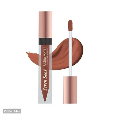 Seven Seas Ultra Smooth Matte Liquid Lipstick Smooth Lip Color, Weightless Finish, Silky Matte Finish, Iconic Lip, Matte Finish (Sepa Skin 1)-thumb0