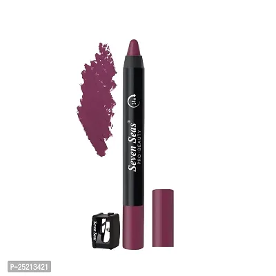 Seven Seas Non Transfer Crayon Lipstick Bold and Silky Matte Finish Lipstick, Lasts Up to 24 hours | Lipstick Matte Finish | Waterproof | Won't Smudge Crayon lipstick (Grape Wine)
