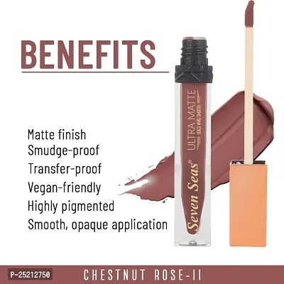 Seven Seas Ultra Smooth Matte Liquid Lipstick Smooth Lip Color, Weightless Finish, Silky Matte Finish, Iconic Lip, Matte Finish (Crown of Thorns)-thumb4