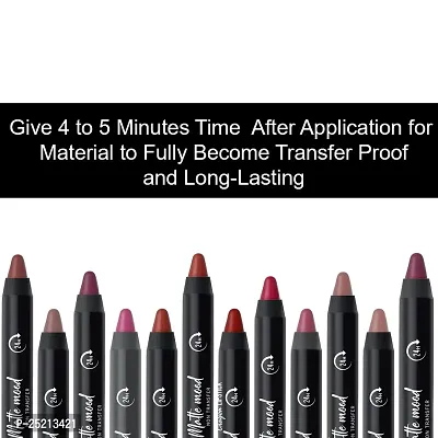 Seven Seas Non Transfer Crayon Lipstick Bold and Silky Matte Finish Lipstick, Lasts Up to 24 hours | Lipstick Matte Finish | Waterproof | Won't Smudge Crayon lipstick (Grape Wine)-thumb3