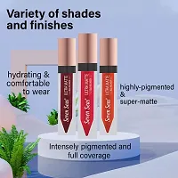 Seven Seas Ultra Smooth Matte Liquid Lipstick Smooth Lip Color, Weightless Finish, Silky Matte Finish, Iconic Lip, Matte Finish (Sepa Skin 1)-thumb3