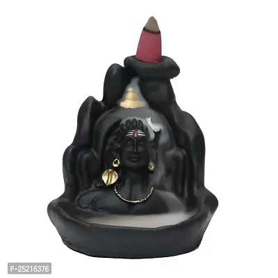Arihant Shop Smoke Fountain Incense Holder Decorative Showpiece Polyresin Smoke Fountain (11 x 6.9 x 11 inch, Black)(Conical)-thumb0