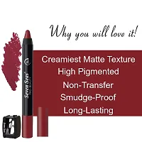 Seven Seas Non Transfer Crayon Lipstick Bold and Silky Matte Finish Lipstick, Lasts Up to 24 hours | Lipstick Matte Finish | Waterproof | Won't Smudge Crayon lipstick (Flaming Red)-thumb3