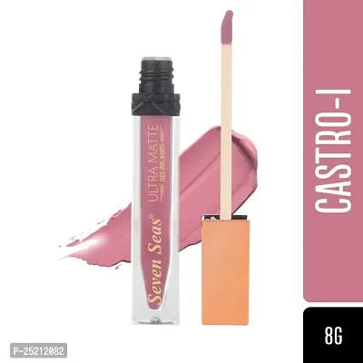 Seven Seas Ultra Smooth Matte Liquid Lipstick Smooth Lip Color, Weightless Finish, Silky Matte Finish, Iconic Lip, Matte Finish (Castro 1)-thumb2