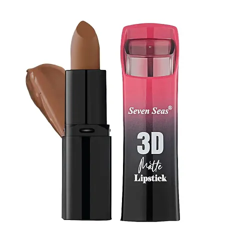 Seven Seas 3D Matte Lipstick Velvet Smooth Full Coverage Matte Long Lasting Lipstick | Smooth Application |Transferproof & Smudge Proof | Highly Pigemented Lipstick for Women