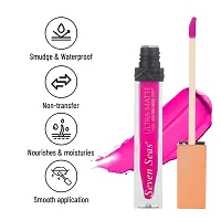 Seven Seas Ultra Smooth Matte Liquid Lipstick Smooth Lip Color, Weightless Finish, Silky Matte Finish, Iconic Lip, Matte Finish (Rose 2)-thumb4