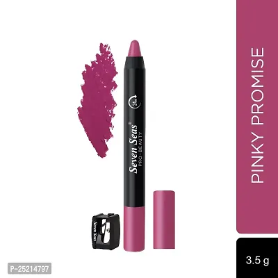 Seven Seas Non Transfer Crayon Lipstick Bold and Silky Matte Finish Lipstick, Lasts Up to 24 hours | Lipstick Matte Finish | Waterproof | Won't Smudge Crayon lipstick (Pinky Promise)-thumb2