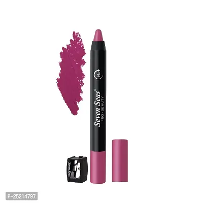 Seven Seas Non Transfer Crayon Lipstick Bold and Silky Matte Finish Lipstick, Lasts Up to 24 hours | Lipstick Matte Finish | Waterproof | Won't Smudge Crayon lipstick (Pinky Promise)