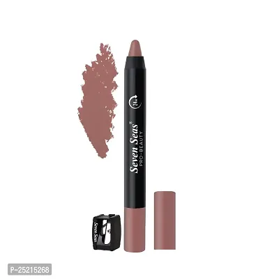 Seven Seas Lipstick Long Lasting Crayon | Lipstick Matte Finish | Waterproof | Lip Crayon lipstick (NUDY MAUVE)-thumb3