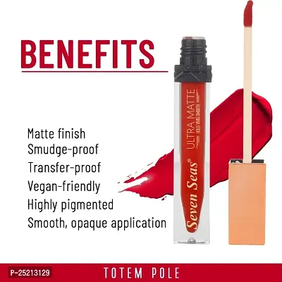 Seven Seas Ultra Smooth Matte Liquid Lipstick Smooth Lip Color, Weightless Finish, Silky Matte Finish, Iconic Lip, Matte Finish (Totem Pole)-thumb4